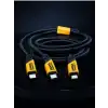 AsilTech USB 3ü 1 Arada Şarj Kablosu 240W PD Destekli Çoklu Şarj Kablosu
