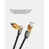 AsilTech USB-C USB-A 4’ü 1 Arada Örgülü Kablo 65W Hızlı Şarj Metal Uç Dayanıklı