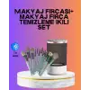 AsilTech USB Şarjlı Makyaj Fırçası Temizleyici + Profesyonel Fırça Seti