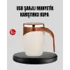 AsilTech USB Şarjlı Manyetik Karıştırıcı Kupa Otomatik Karıştırma Paslanmaz Çelik