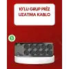 AsilTech USB Type-C Destekli 10’lu Grup Priz Termal Korumalı 2m Kablo 2500W