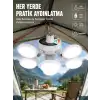 AsilTech USB ve Solar Şarjlı Katlanabilir 5 Taraflı LED Lamba