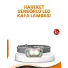 AsilTech Uzun Menzilli Sensörlü LED Kafa Lambası Kamp ve Yürüyüş