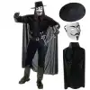 AsilTech V For Vendetta Maskesi Şapka Pelerin Seti