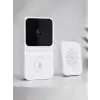 AsilTech Wi-Fi Beyaz Görüntülü Kapı Zili  HD Kamera, Gece Görüşü ve Çift Yönlü Konuşma Özellikli