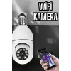 AsilTech Wifi Kamera Duylu Ampul Görünümlü 360 Derece Dönebilen Ev Kamerası