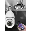 AsilTech Wifi Kamera Duylu Ampul Görünümlü 360 Derece Dönebilen Ev Kamerası