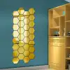 AsilTech Yapışkanlı Akrilik Gold Ayna Seti 12 Adet
