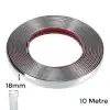 AsilTech Yapışkanlı Nikelaj Şerit Bant Çıta 18mm 10 Metre Krom