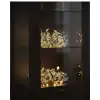 AsilTech Yaprak Şekilli Gümüş LED Işık Pilli Dekoratif Aydınlatma