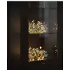AsilTech Yaprak Şekilli Gümüş LED Işık Pilli Dekoratif Aydınlatma