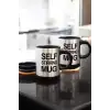 AsilTech Yazılı Mug Kupa Karıştırıcı Özelliği Ve Paslanmaz Çelik