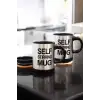 AsilTech Yazılı Mug Kupa Karıştırıcı Özelliği Ve Paslanmaz Çelik