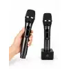 AsilTech Yeni Nesil Kablosuz El Mikrofonu Seti Dijital Ekranlı Çift Mikrofonlu