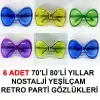 AsilTech Yeşilçam Retro Parti Gözlükleri 6 Adet