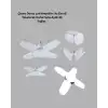 AsilTech Yüksek Işık Güçlü LED Ampül 4 Kollu Katlanır Pervane Tasarım