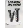 AsilTech Yüksek Performanslı 3 Başlıklı Profesyonel Şarjlı Islak ve Kuru Kullanıma Uygun