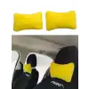 AsilTech Yumuşak Peluşlu Ortopedik Araba Seyahat Boyun Yastığı 2li Sarı
