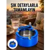 AsilTech Yuvarlak Metal Küllük Çakmak Entegreli Dayanıklı Yapı Yeni Nesil