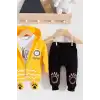 Aslan Desenli 3lü Erkek Bebek Takımı