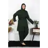 Büyük Beden Tesettür Mayo Haki