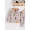 Cool Bear Kapüşonlu % 100 Pamuk Erkek Bebek Takımı