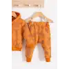 Cool Bear Kapüşonlu % 100 Pamuk Erkek Bebek Takımı
