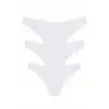 Dantelli 3lü Tanga Külot Ekru