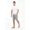 Erkek Cepli Pamuk Şort Gri