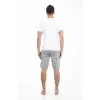 Erkek Cepli Pamuk Şort Gri
