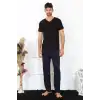 Erkek Pamuk Lacivert Tek Alt Pijama