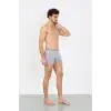 Erkek Pamuk Likralı Boxer Gri