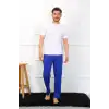Erkek Pamuk Saks Tek Alt Pijama