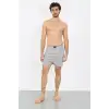 Erkek Penye Boxer Gri