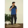 Erkek Saks 3lü Pijama Takım