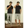 Erkek Siyah 3lü Pijama Takım