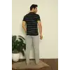 Erkek Siyah 3lü Pijama Takım