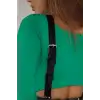 Giyim 2 Taraflı Kullanılabilen Şık Deri Harness Kemer - Brf633