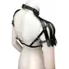 Giyim Arkası Açık Deri Crop Büstiyer Harness - Brf1257