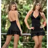 Giyim  B101078 Fırfırlı Mini Elbise