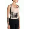 Giyim Beşli Bağlamalı Deri Göğüs Harness - Brf630
