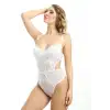 Giyim Beyaz Dantelli Bodysuit - 887b