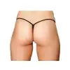 Giyim Fantezi Siyah Lame String Tanga