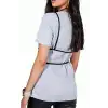 Giyim Halka Detaylı Şık Deri Harness - Brf184