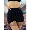 Giyim Kadın File Mini Taşlı Pareo Etek
