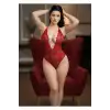Giyim Kırmızı Taşlı Bodysuit - 888