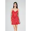 Giyim Kısa Gecelik Degaje  Kırmızı 7740