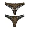 Giyim  Leopar Desenli Dantelli Fantezi G String Külot
