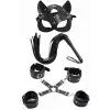 Giyim Maske Kırbaç Bileklik 5 Li Harness Deri Set