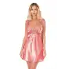 Giyim Mercan Kısa Saten Gecelik
